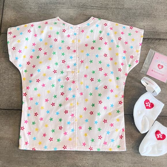 American Girl Doll Doctor Hospital Gown Card Socks Wrist Band Get Well Set - Picture 8 of 9